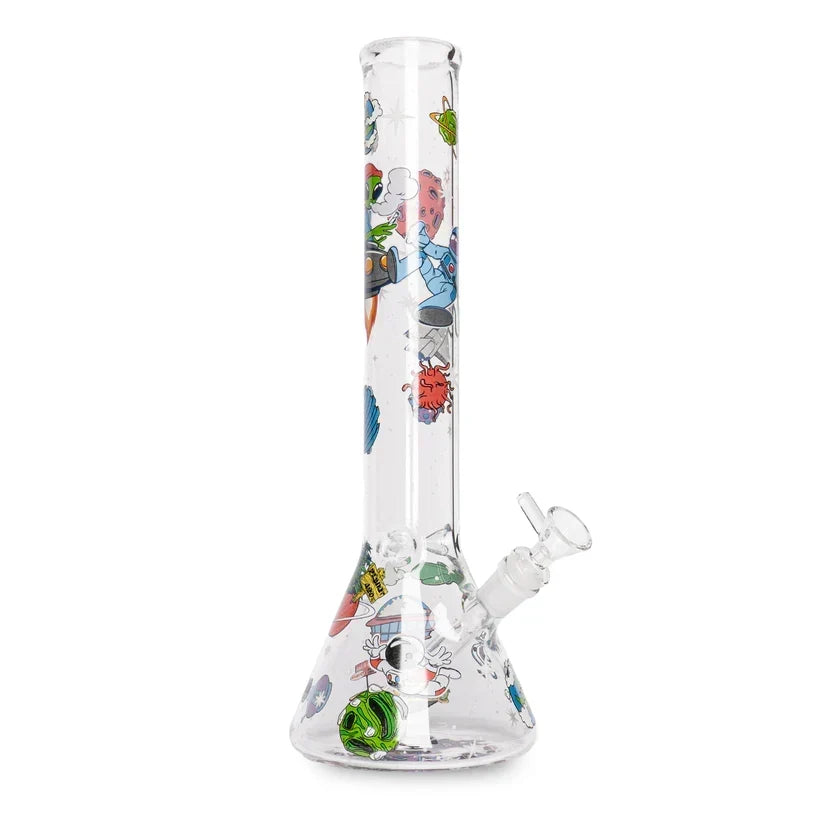 SC Red Eye Glass 15" Glow in the Dark Lost in Space Beaker Bong