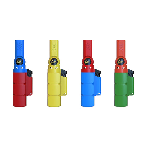DUCO™ | RUBIK JET – Pastel Rubberized Rotating Head Heavy Torch Flame Lighter (Display of 12)