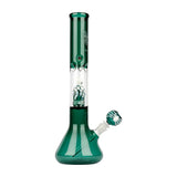 Red Eye Glass® | 17" Octopus Perc Beaker Tube Glass Bong Smoking Cat Distribution Teal