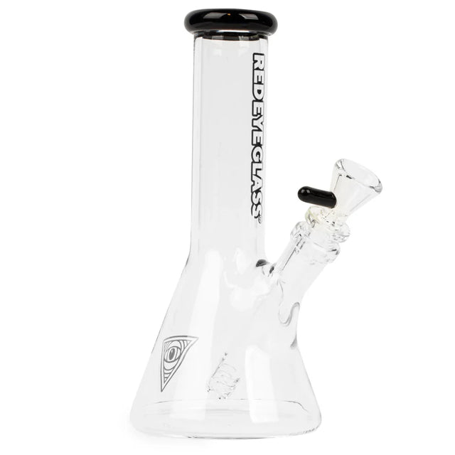 Red Eye Glass® | 8" Beaker Tube [REG002] Glass Bong Smoking Cat Distribution Black [REG002BK]
