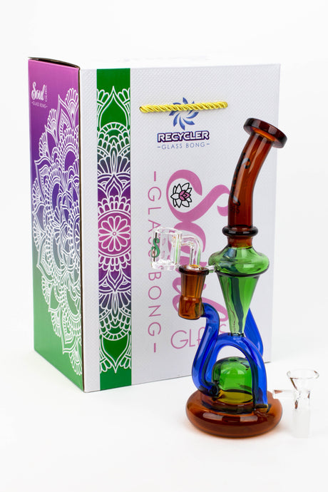 10" SOUL Glass 2-in-1 recycler [S2062]- - One Wholesale