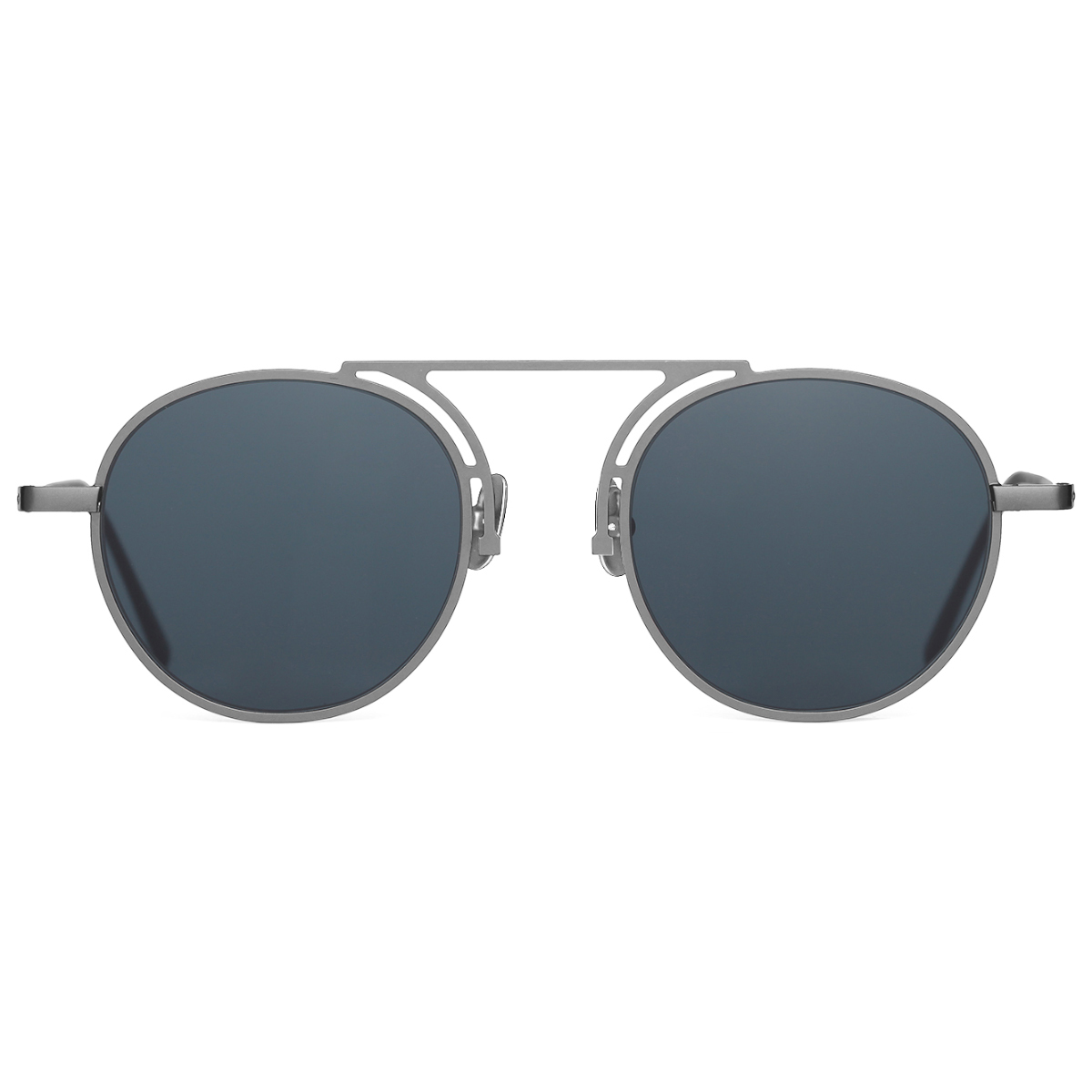 Premium K-Designed Sunglasses - Round S Sunglasses EyeEye Silver