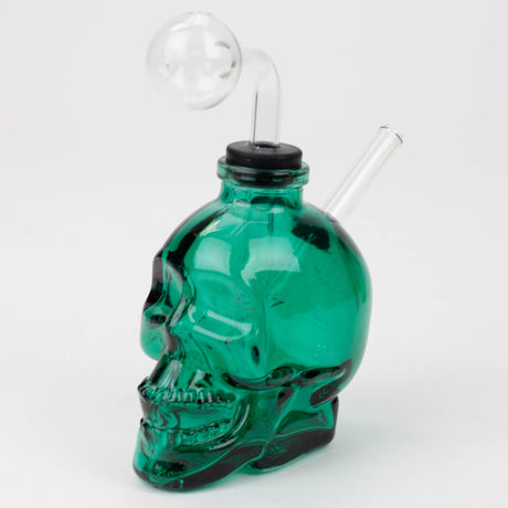 Soft Glass Skull oil bong-Lake Green - One Wholesale