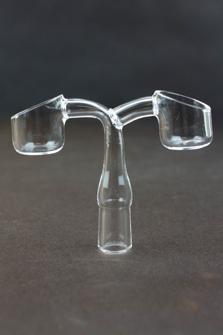 Double Head Quartz Banger with 2 bowls-10 mm Female - One Wholesale