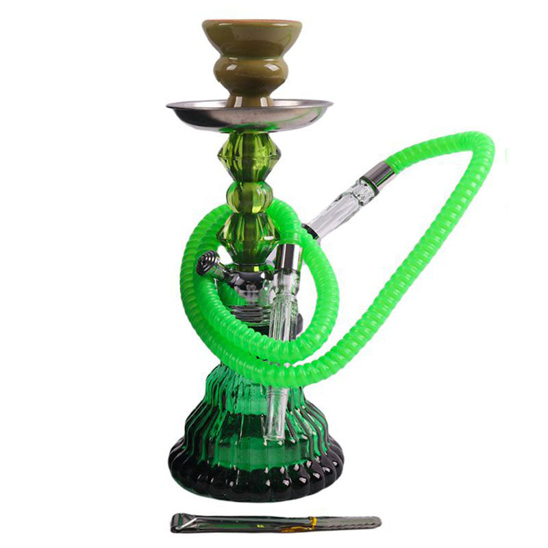 11″ Hookah Single Hose, JADE MIST Shape Green Color [SMKE-018]