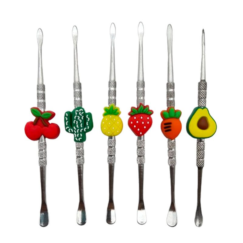 4.7” Metal+Silicone Dabber-30pcs/pack [SMKE-03x] Cap · Dabber · Insert · Clip · Nail Canadian Distributor Fruits