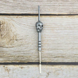 4.7” Stainless Steel Skull Dab Tool [SMKE-104] Cap · Dabber · Insert · Clip · Nail Canadian Distributor
