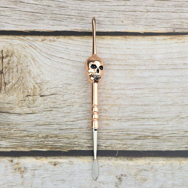 4.7” Stainless Steel Skull Dab Tool [SMKE-104] Cap · Dabber · Insert · Clip · Nail Canadian Distributor