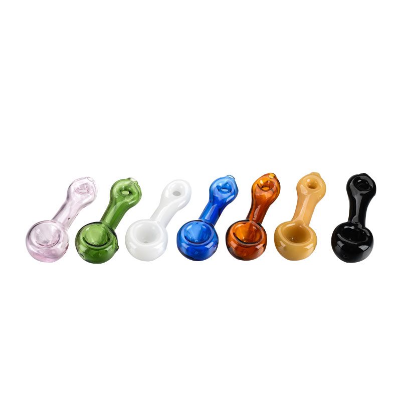 4" Glass Hand Pipes Box of 21 [SMKJ-105]