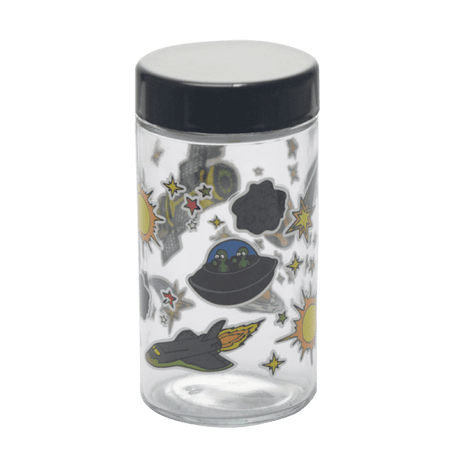180ml Glass Storage Jar with Sticker Design – Compact & Stylish [SMKZ-145] Jar Canadian Distributor UFO
