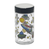 180ml Glass Storage Jar with Sticker Design – Compact & Stylish [SMKZ-145] Jar Canadian Distributor Multi Pattern
