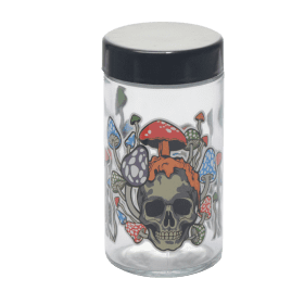 180ml Glass Storage Jar with Sticker Design – Compact & Stylish [SMKZ-145] Jar Canadian Distributor Devil's Eye