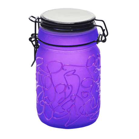 Spider Web Design Glass Storage Jar – Purple-Multiple Sizes Available [SMKZ-139] Jar Canadian Distributor 240 ml