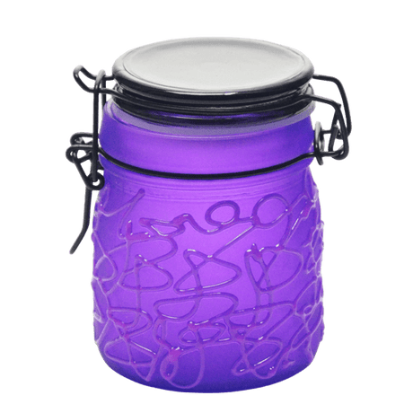 Spider Web Design Glass Storage Jar – Purple-Multiple Sizes Available [SMKZ-139] Jar Canadian Distributor 150 ml