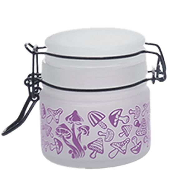 Purple Mushroom Glass Storage Jar-Multiple Sizes Available [SMKZ-142] Jar Canadian Distributor 90 ml