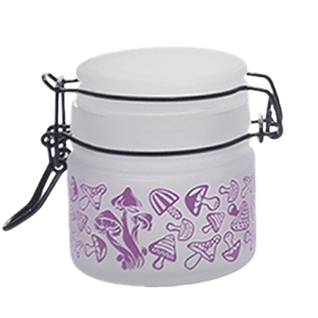 Purple Mushroom Glass Storage Jar-Multiple Sizes Available [SMKZ-142] Jar Canadian Distributor 90 ml