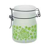 Green Leaf Glass Storage Jar-Multiple Sizes Available [SMKZ-144] Jar Canadian Distributor 150 ml