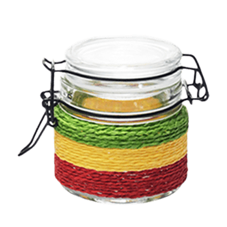 Rasta Colorful Glass Storage Jar – Multiple Sizes Available [SMKZ-146] Jar Canadian Distributor 90 ml