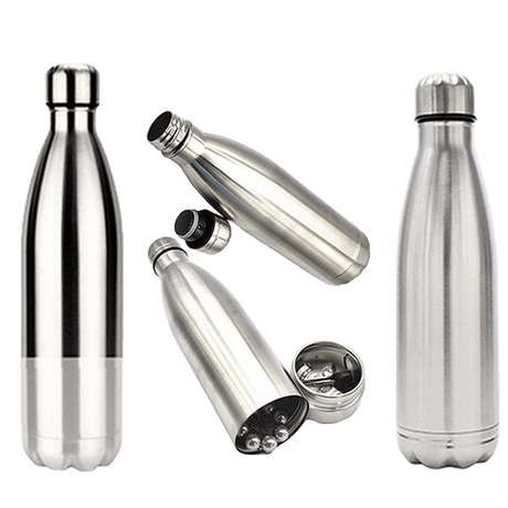 700ml Thermos Bottle with Lid – Dual Function Hidden Compartment (Silver) [SMKZ-147] Diversion Bottle Canadian Distributor
