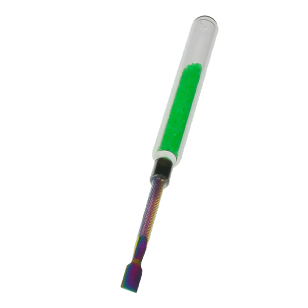 6″ Cute Candy Dabber Tool Poker – Glass & Metal Design [SMKZ153] Cap · Dabber · Insert · Clip · Nail Canadian Distributor Green