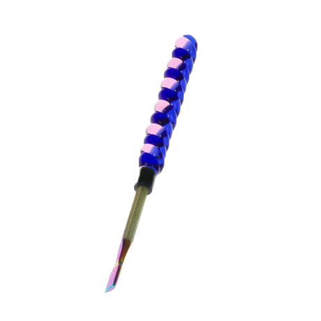 6″ Twirly Glass & Stainless Steel Dab Tool [SMKZ154] Cap · Dabber · Insert · Clip · Nail Canadian Distributor Color C