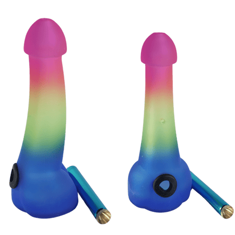7″ Penis Smoking Glass Pipe [SMKZ160] Add some humor and fun to your collection with the 7″ Penis Sm Glass Bong Canadian Distributor Color B