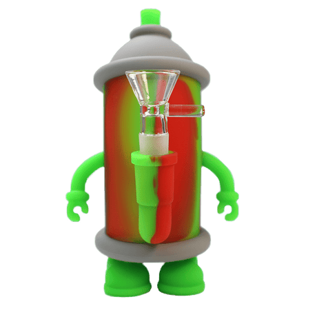 6″ Colorful Silicone Pipe with 14mm Glass Bowl [SMKZ162] Resin · Silicone · Plastic Bong Canadian Distributor Color A