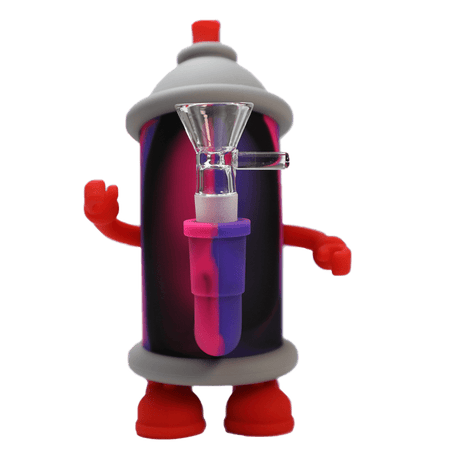 6″ Colorful Silicone Pipe with 14mm Glass Bowl [SMKZ162] Resin · Silicone · Plastic Bong Canadian Distributor Color B