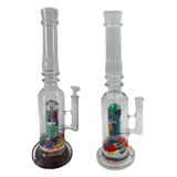 [4 Pack Bundle] 16" Assorted Center Piece Glass Waterpipe – 14mm Bowl Glass Bong ONE Block