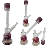 14" 2-Way Straight Glass Bong – Assorted Designs