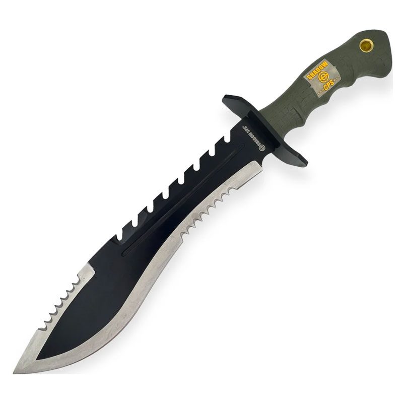 16" Shadow Tactical Knife Black Green Handle [SO-284]