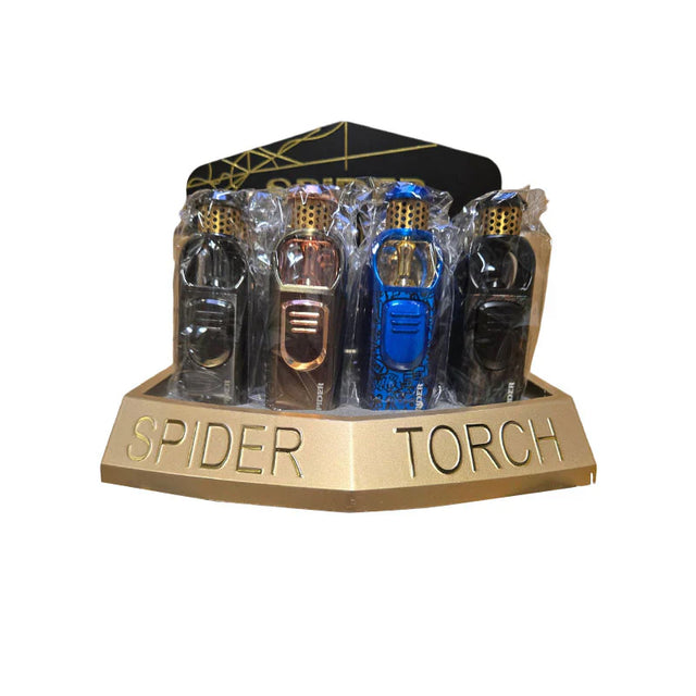 Spider | Refillable Torch Lighter – Gold Edition [SP-187] Torch The MST