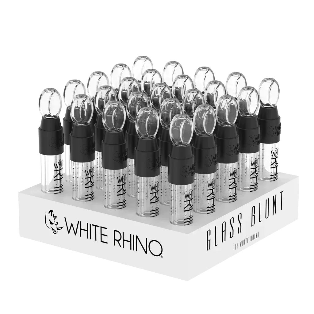 WHITE RHINO | Glass Blunt Slider 25ct Display