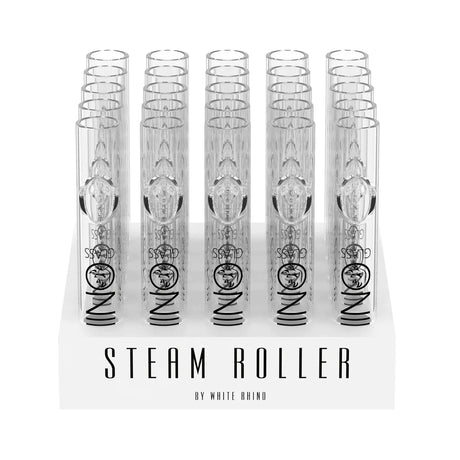 WHITE RHINO | Glass Steamroller 25ct Display