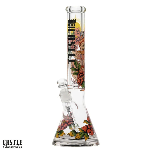 16" Serpent Beaker Bong - 9mm Thick Glass Glass Bong Castle Glassworks Default Title
