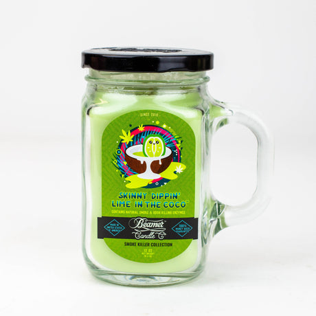 Beamer Candle Co. Ultra Premium Jar Smoke killer collection candle-Skinny dippin' lime in the coco - One Wholesale