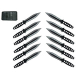 6″ Throwing Knives 12 Pcs Set – Black [T00045BK-12] Throwing Knife Canadian Distributor Black