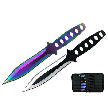 6″ Throwing Knives 12 Pcs Set – Black [T00045BK-12] Throwing Knife Canadian Distributor Rainbow