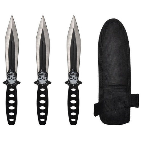 7 1/2” Throwing knife.3 pcs a set with skull head design [T003655] Throwing Knife Canadian Distributor