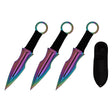 7.5″ Throwing Knives with Sheath 3 Pcs Set – Rainbow [T004207COL] Throwing Knife Canadian Distributor