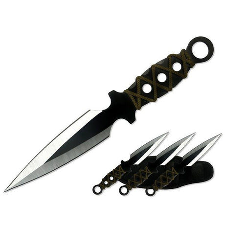 9″ Spear Point Throwing Knives 3 pcs/set [T00608] Throwing Knife Canadian Distributor