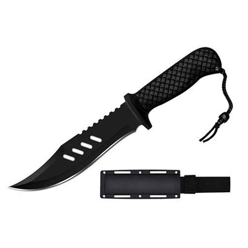 12″ Overall Dagger 3mm Thickness Blade w/ Black Rubber Handle [T222781-10S]