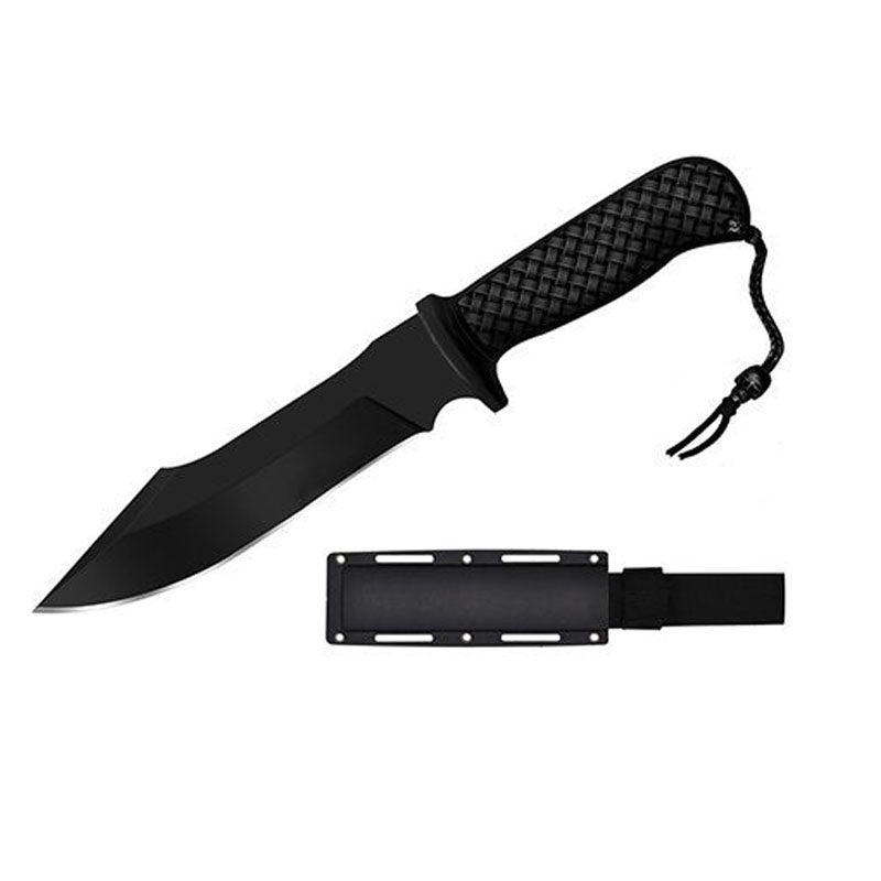 12″ Overall Dagger 3mm Thickness Blade w/ Black Rubber Handle [T222781-7S]