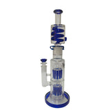 Xtreme | 15″ Dual Tree Frost Freezable coil (TDO-020) Glass Bong Canadian Distributor Blue