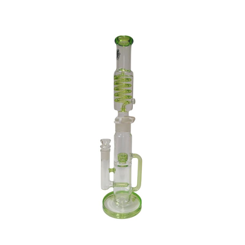 Xtreme | 18″ Glycer Recycler Freezable coil (TDO-010) Glass Bong Canadian Distributor Green