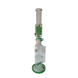 Xtreme | 18" Arctic Stream Duo Perc Freezable coil (TDO-033) Glass Bong Canadian Distributor Green
