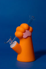 LIT® Silicone | 6" Cat Paw Water Pipe [TS220OR] Resin · Silicone · Plastic Bong Smoking Cat Distribution