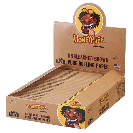 Honey Puff | Rolling Paper King Size – Unbleached Brown [P1180-02] - 25 packs King Size Canadian Distributor