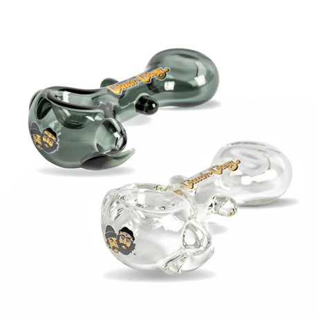 Cheech & Chong® Glass | 4.25" Clear Far Out Man Hand Pipe Glass Pipe West Coast Gifts