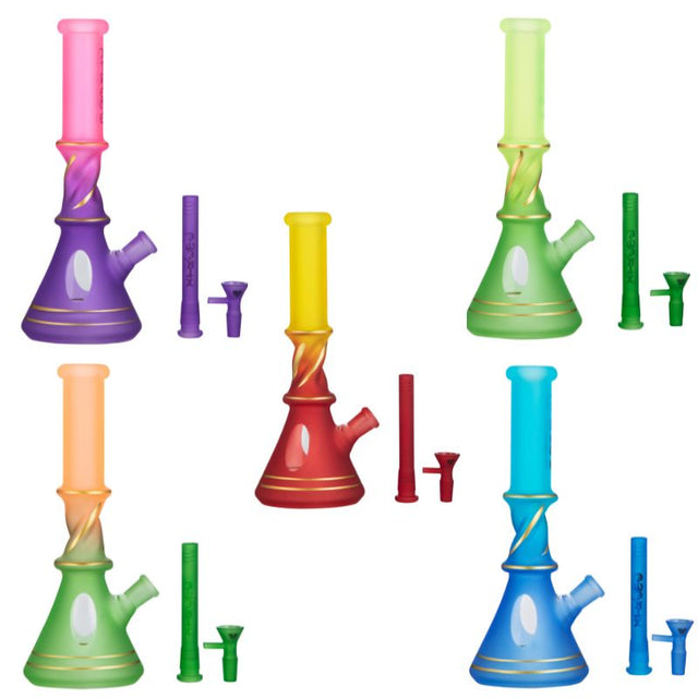 Xtreme | 12″ COLOR CRAZE NEON SPIRAL Bong (XTR-MY011)– Box of 10 Glass Bong Canadian Distributor